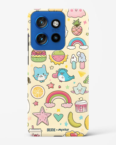 Happy Stickers [BREATHE] Hard Case Phone Cover (Motorola)