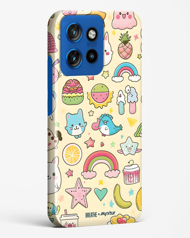 Happy Stickers [BREATHE] Hard Case Phone Cover (Motorola)