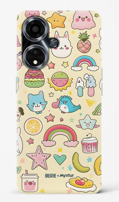 Happy Stickers [BREATHE] Hard Case Phone Cover (Oppo)