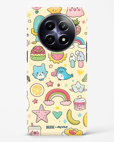 Happy Stickers [BREATHE] Hard Case Phone Cover (Realme)