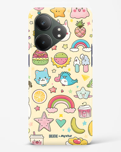 Happy Stickers [BREATHE] Hard Case Phone Cover (Realme)