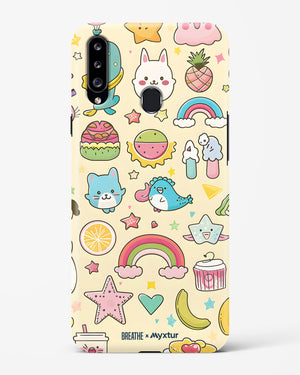 Happy Stickers [BREATHE] Hard Case Phone Cover-(Samsung)
