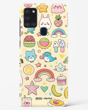 Happy Stickers [BREATHE] Hard Case Phone Cover (Samsung)