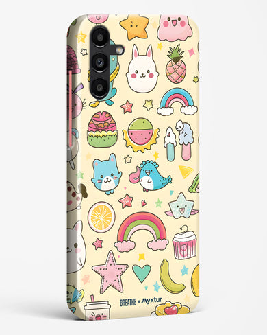 Happy Stickers [BREATHE] Hard Case Phone Cover (Samsung)