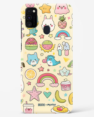 Happy Stickers [BREATHE] Hard Case Phone Cover (Samsung)