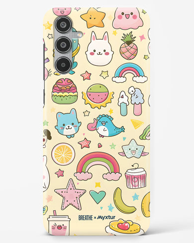 Happy Stickers [BREATHE] Hard Case Phone Cover (Samsung)