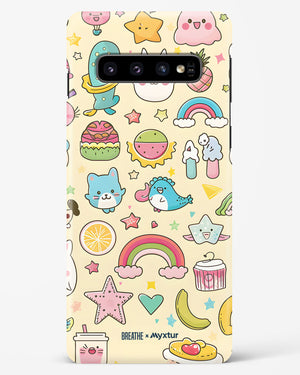 Happy Stickers [BREATHE] Hard Case Phone Cover (Samsung)