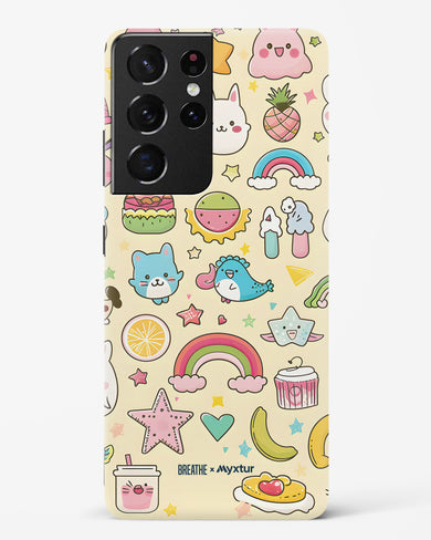 Happy Stickers [BREATHE] Hard Case Phone Cover-(Samsung)