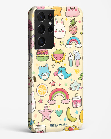 Happy Stickers [BREATHE] Hard Case Phone Cover-(Samsung)