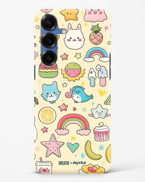 Happy Stickers [BREATHE] Hard Case Phone Cover (Samsung)