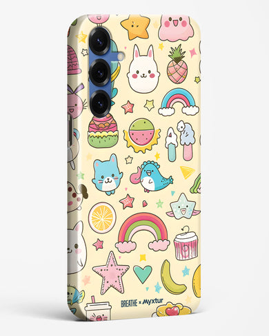 Happy Stickers [BREATHE] Hard Case Phone Cover (Samsung)