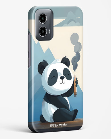 Pencil Panda Pal [BREATHE] Hard Case Phone Cover (Motorola)