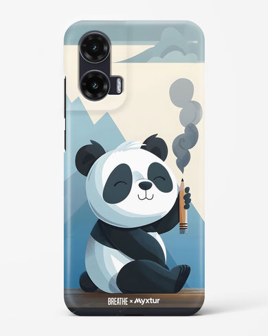 Pencil Panda Pal [BREATHE] Hard Case Phone Cover (Motorola)