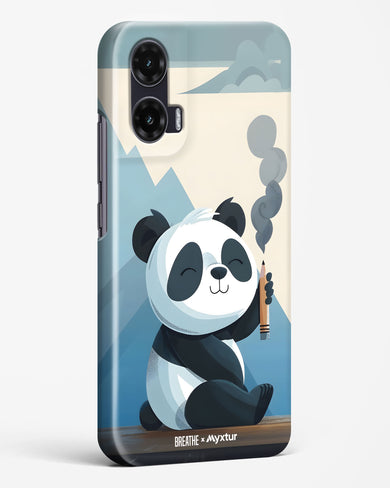 Pencil Panda Pal [BREATHE] Hard Case Phone Cover (Motorola)