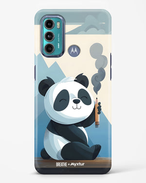 Pencil Panda Pal [BREATHE] Hard Case Phone Cover (Motorola)