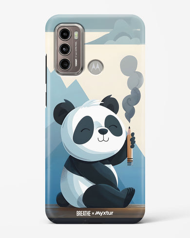 Pencil Panda Pal [BREATHE] Hard Case Phone Cover (Motorola)