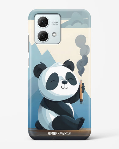 Pencil Panda Pal [BREATHE] Hard Case Phone Cover (Motorola)