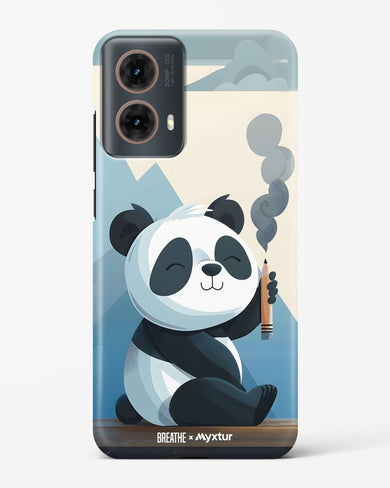 Pencil Panda Pal [BREATHE] Hard Case Phone Cover (Motorola)