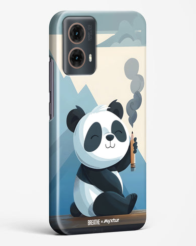 Pencil Panda Pal [BREATHE] Hard Case Phone Cover (Motorola)