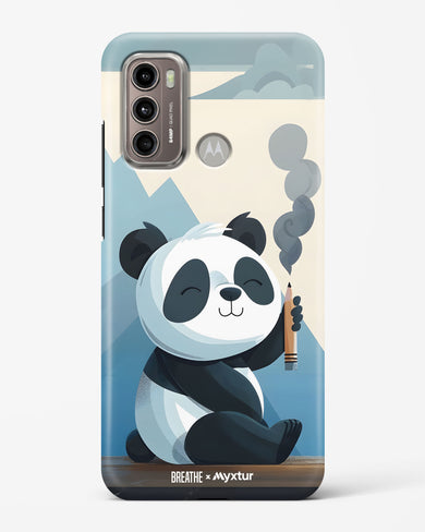 Pencil Panda Pal [BREATHE] Hard Case Phone Cover (Motorola)