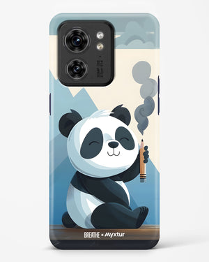Pencil Panda Pal [BREATHE] Hard Case Phone Cover (Motorola)
