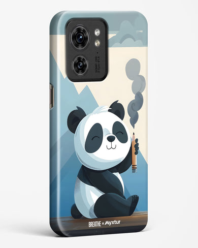 Pencil Panda Pal [BREATHE] Hard Case Phone Cover (Motorola)