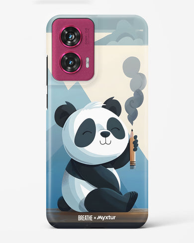 Pencil Panda Pal [BREATHE] Hard Case Phone Cover (Motorola)