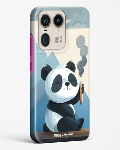 Pencil Panda Pal [BREATHE] Hard Case Phone Cover (Motorola)
