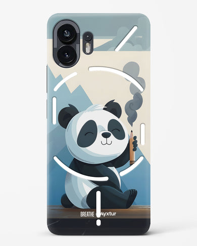 Pencil Panda Pal [BREATHE] Hard Case Phone Cover (Nothing)