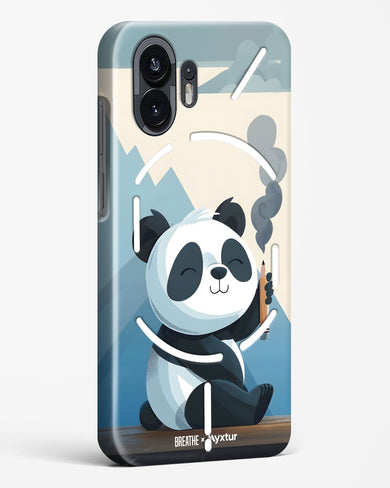 Pencil Panda Pal [BREATHE] Hard Case Phone Cover (Nothing)