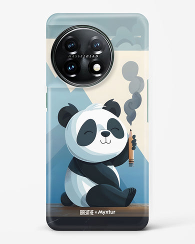 Pencil Panda Pal [BREATHE] Hard Case Phone Cover (OnePlus)