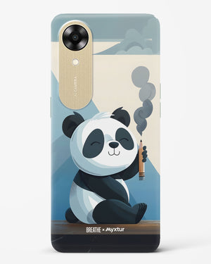 Pencil Panda Pal [BREATHE] Hard Case Phone Cover (Oppo)