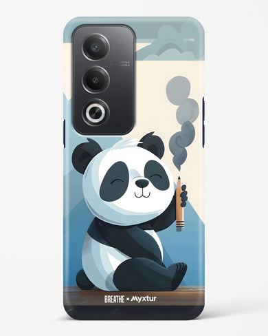 Pencil Panda Pal [BREATHE] Hard Case Phone Cover (Oppo)