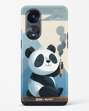 Pencil Panda Pal [BREATHE] Hard Case Phone Cover (Oppo)