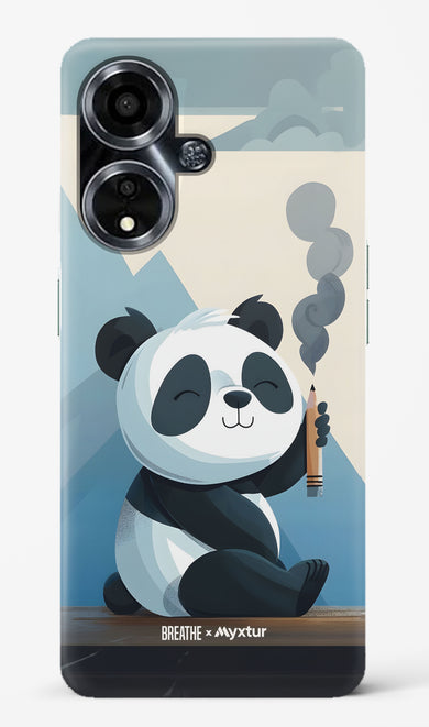 Pencil Panda Pal [BREATHE] Hard Case Phone Cover (Oppo)