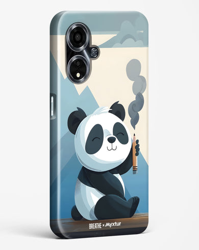 Pencil Panda Pal [BREATHE] Hard Case Phone Cover (Oppo)