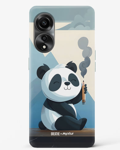 Pencil Panda Pal [BREATHE] Hard Case Phone Cover (Oppo)