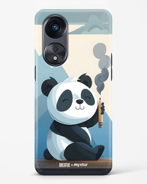 Pencil Panda Pal [BREATHE] Hard Case Phone Cover (Oppo)