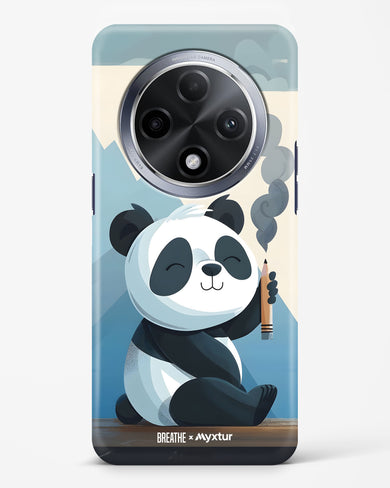 Pencil Panda Pal [BREATHE] Hard Case Phone Cover (Oppo)
