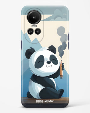 Pencil Panda Pal [BREATHE] Hard Case Phone Cover (Oppo)