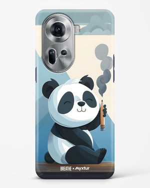 Pencil Panda Pal [BREATHE] Hard Case Phone Cover (Oppo)