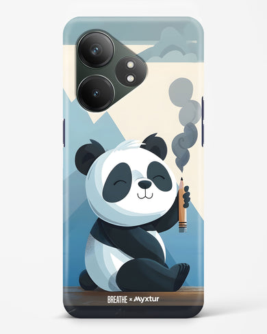 Pencil Panda Pal [BREATHE] Hard Case Phone Cover (Realme)