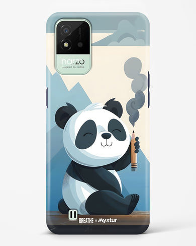 Pencil Panda Pal [BREATHE] Hard Case Phone Cover (Realme)