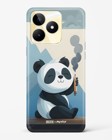 Pencil Panda Pal [BREATHE] Hard Case Phone Cover (Realme)