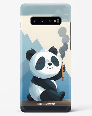 Pencil Panda Pal [BREATHE] Hard Case Phone Cover (Samsung)