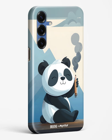 Pencil Panda Pal [BREATHE] Hard Case Phone Cover (Samsung)