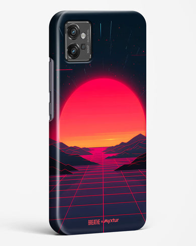 Synthwave Sunset [BREATHE] Hard Case Phone Cover (Motorola)