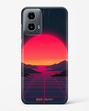 Synthwave Sunset [BREATHE] Hard Case Phone Cover (Motorola)