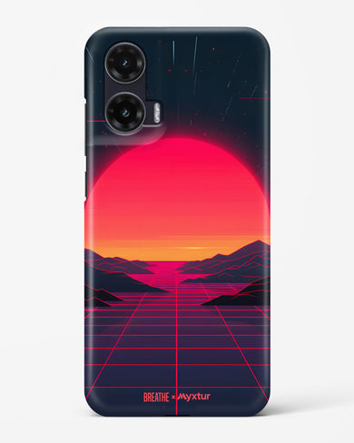 Synthwave Sunset [BREATHE] Hard Case Phone Cover (Motorola)