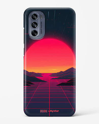 Synthwave Sunset [BREATHE] Hard Case Phone Cover (Motorola)